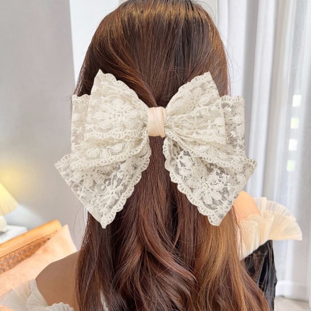 1pc Bow Decor Alligator Hair Clip Boho Valentine's Day